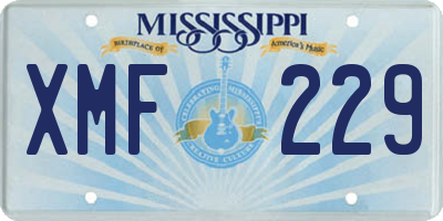 MS license plate XMF229