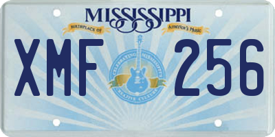 MS license plate XMF256