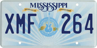 MS license plate XMF264