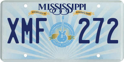 MS license plate XMF272