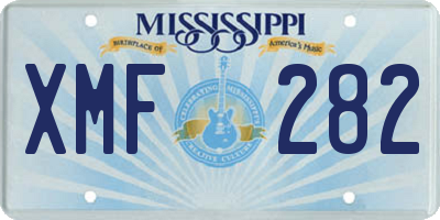 MS license plate XMF282