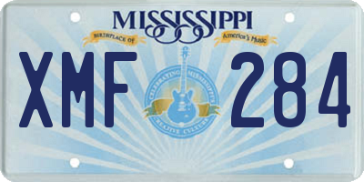 MS license plate XMF284