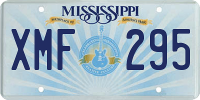 MS license plate XMF295