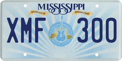 MS license plate XMF300