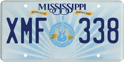 MS license plate XMF338