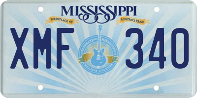 MS license plate XMF340