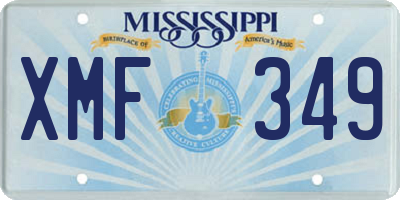 MS license plate XMF349