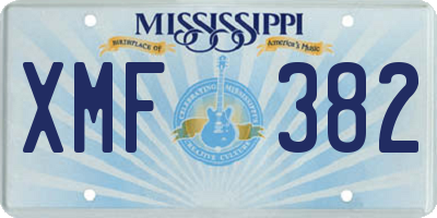 MS license plate XMF382