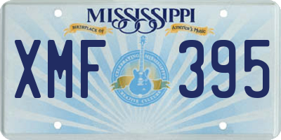 MS license plate XMF395