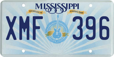 MS license plate XMF396