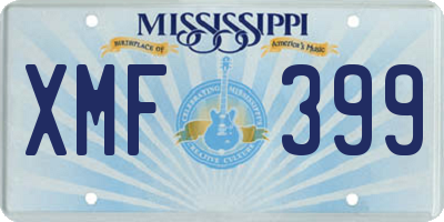 MS license plate XMF399