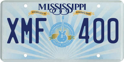 MS license plate XMF400