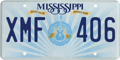 MS license plate XMF406