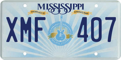 MS license plate XMF407
