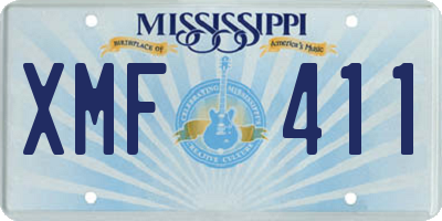 MS license plate XMF411