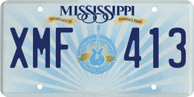 MS license plate XMF413
