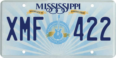 MS license plate XMF422