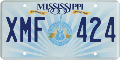 MS license plate XMF424