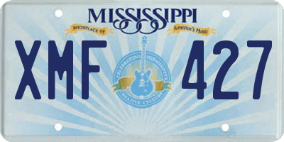 MS license plate XMF427