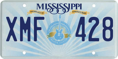 MS license plate XMF428