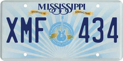 MS license plate XMF434