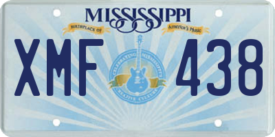 MS license plate XMF438