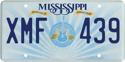 MS license plate XMF439
