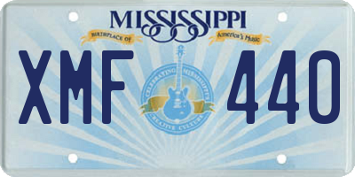 MS license plate XMF440