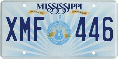 MS license plate XMF446