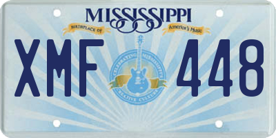 MS license plate XMF448