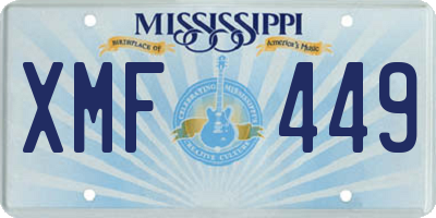 MS license plate XMF449