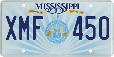MS license plate XMF450