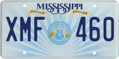 MS license plate XMF460