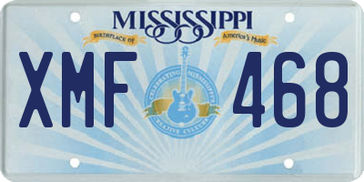 MS license plate XMF468