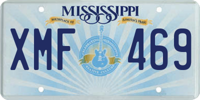 MS license plate XMF469