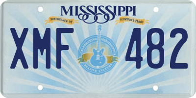 MS license plate XMF482