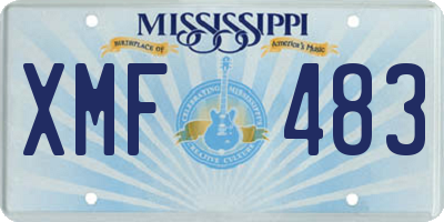 MS license plate XMF483