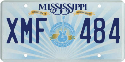 MS license plate XMF484
