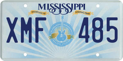 MS license plate XMF485