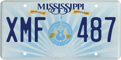 MS license plate XMF487
