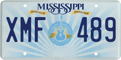 MS license plate XMF489