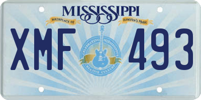 MS license plate XMF493