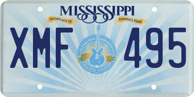 MS license plate XMF495