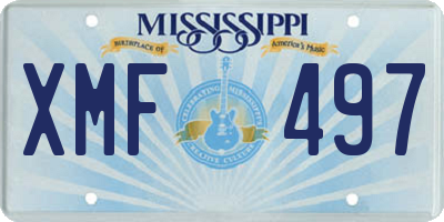 MS license plate XMF497