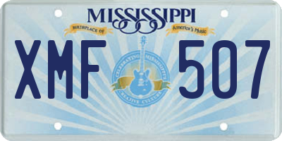 MS license plate XMF507