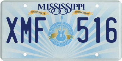 MS license plate XMF516