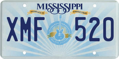 MS license plate XMF520
