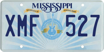 MS license plate XMF527