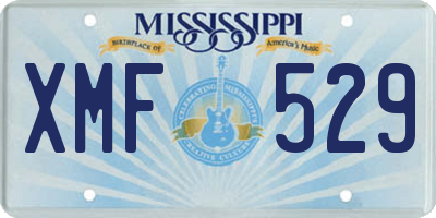 MS license plate XMF529