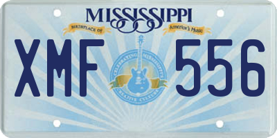 MS license plate XMF556